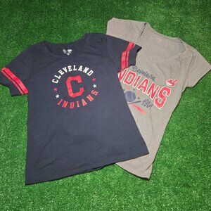 MLB 2 two Cleveland Indians t-shirts